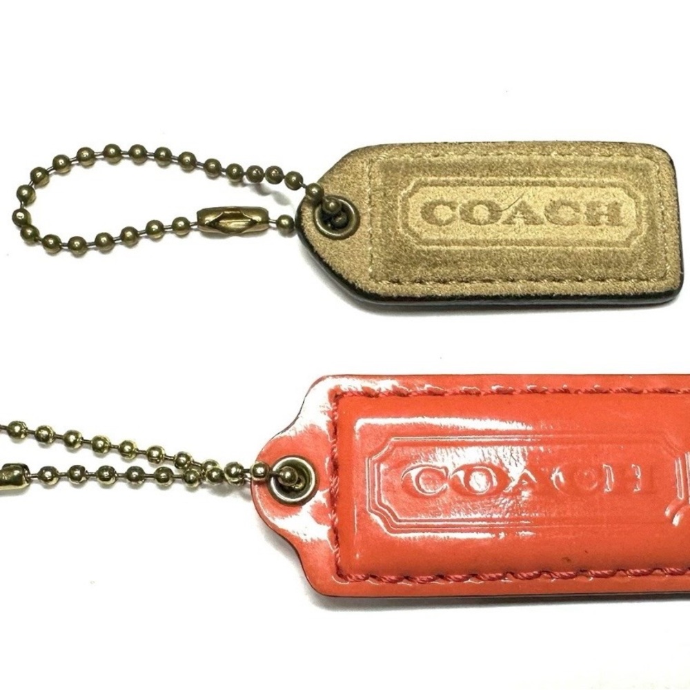 Coach Leather Hangtags Lot of 2 – Authentic Replacement Bag Purse Tags